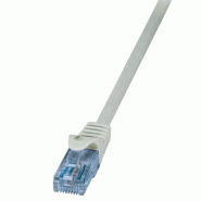 LogiLink Professional Câble Patch EconLine, cat.6A, U/UTP, 5,0 m, gris, 5 m - gris 4052792044096