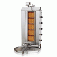 Machine gyros gril de gaz moteur au-dessus 5 zones de chauffage - P7049.0015