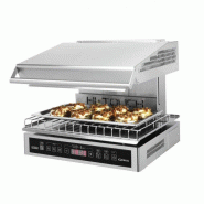 Salamandre plafond mobile, commandes électroniques programmables, 3 foyers, surface de cuisson 560 x 358 mm, compatible GN 1/1 Salamandre plafond mobile, commandes électroniques programmables, 3 foyers, surface de cuisson 560 x 358 mm, compatible GN 1/1