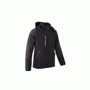 Veste Softshell - YUKI II - Ripstop 94% PES/6% EA + TPU membrane + Polaire - 350g/m2 - Noir/Citrouille - COVERGUARD | 5YKY310_0