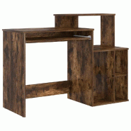 VidaXL Bureau Chêne fumé 120,5 x 44 x 88,5 cm Bois d'ingénierie Modèle Horizon Élite - 869478