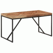 VidaXL Table à dîner 140x70x76 cm Bois massif d'acacia et de manguier Modèle Polaris Select - Bois massif 323548