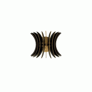 WellHome - Applique murale Covadonga noire 28x20x20cm - noir Bois massif WH2414