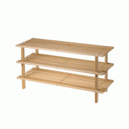 WellHome - Étagère à chaussures en bois à 3 niveaux 77x26x40cm - beige WH15574 WellHome - Étagère à chaussures en bois à 3 niveaux 77x26x40cm - beige WH15574
