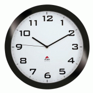 ALBA Horloge murale à quartz, cadre en ABS noir Ø 38 cm - noir HORISSIMON
