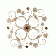 BeLight Iris Plafonnier En Fer Laqué Ivoire Décor Or Antique 4 Lumières H.17 D.76 Bl169-Pl4-Av - doré 8050713212650