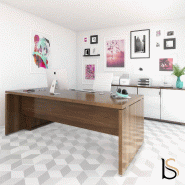 Bureau de direction TAK finition ébénisterie - Mobel Linea - 220, Noyer américain_0