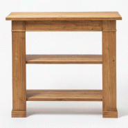 Cheminée console en bois avec étagères amovibles L 90 x P 30 x H 80 cm