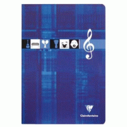 Clairefontaine Lot de 10 Cahier Musique Metric A4, 96p./48 feuilles 90 g/m² piquées, ligné + 10 portées - 3329680313406