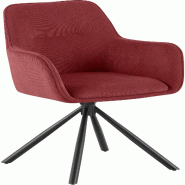 CLP Chaise de salle à manger Tipton Cord Bordeaux - rouge textile 327412