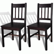 Décoshop26 - Set de 2 chaises de salle à manger design rustique en bois marron foncé DEC025540 - marron 3000255304578 Décoshop26 - Set de 2 chaises de salle à manger design rustique en bois marron foncé DEC025540 - marron 3000255304578