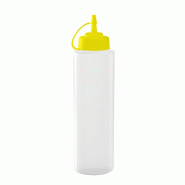 GILAC Biberon à sauce col large – bouchon couleurs HACCP – 0.25 L et 0.75 L - .75 L - Jaune G027512 - jaune 3573678704084