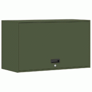Helloshop26 - Armoire murale chic moderne garage 90 x 40 x 53 cm gain de place design épuré en acier vert olive 02_0052836 - vert Bois massif 300023