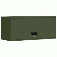 Helloshop26 - Armoire murale moderne pour garage rangement vertical 80 x 33 x 35 cm en acier vert olive 02_0052852 - vert Bois massif 3000237621907 Helloshop26 - Armoire murale moderne pour garage rangement vertical 80 x 33 x 35 cm en acier vert olive 02_0052852 - vert Bois massif 3000237621907