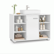 Helloshop26 - Meuble sous lavabo meuble de salle de bain armoire de salle de bain avec étagères réglables pieds 30 x 90 x 60 cm 12_0006539 - 300022