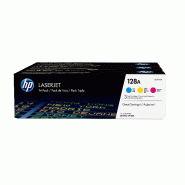 HP 128A pack de 3 toners LaserJet cyan/magenta/jaune authentiques_0