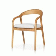 Kosmi Chaise style scandinave en bois naturel avec assise en tissu beige clair chiné – Élégance et confort - marron Bois massif 3760301698081 Kosmi Chaise style scandinave en bois naturel avec assise en tissu beige clair chiné – Élégance et confort - marron Bois massif 3760301698081