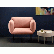 Fauteuil Nakki avec piètement en métal et tissu Kvadrat Remix 2 Fauteuil Nakki avec piètement en métal et tissu Kvadrat Remix 2