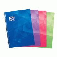 Oxford Lot de 5 Cahier Lagoon rel. Intégrale A4, 160p./80 feuilles 90g/m², Séyès, coloris assortis (4) - 3020120096711