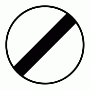 Panneau B31 - Fin de toutes les interdictions panneau seul