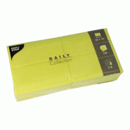 PAPSTAR 150 Serviettes "DAILY Collection" 1/8-pli 32 cm x 32 cm vert citron - vert papier 89655