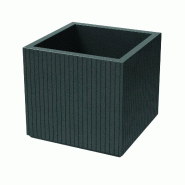 Prosperplast - Pot de fleurs en polyéthylène rotomoulé 47 L Ø48x44 cm coloris Graphite - Coro Square ETHICK - gris ZA6203