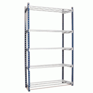 Rayonnage élément départ 5 tablettes - Hauteur réglable - Charge maximale 180kg