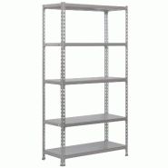 SimonRack Rayonnage métallique, 1800x900x300 mm, 5 niveaux, tablette métallique, 180 kg au point de flexion, Gris - Simonclick - métal 8435104934562