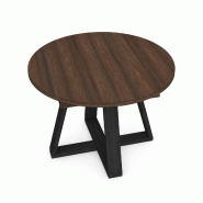 SKRAUT HOME Table Extensible, 103x103x73, Pour 6 personnes, De Salle à Manger, Chêne foncé - marron Bois manufacturé 770_1
