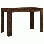 VidaXL Table à dîner chêne fumé 120x60x76 cm bois d'ingénierie Modèle Boréal Ombre - 838189