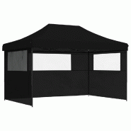 VidaXL Tente de réception pliable escamotable 3 parois latérales noir Modèle AbriPivot 331 - noir 4004974