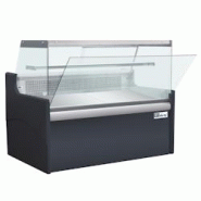 ACL Comptoir d'exposition noir - Vitrage droit - P900mm - L2590 mm - Froid Ventilé - VSA2500D.V1B