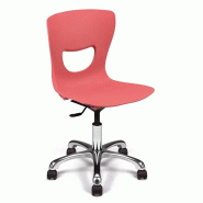 Chaise de bureau sur roullettes So Tivoli - P33, Placet d'assise tissu gris, Avec_0