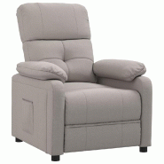 Fauteuil inclinable Taupe Tissu Modèle Rermelora - 348283