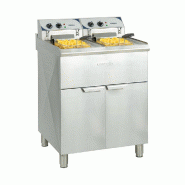 Friteuse électrique double sur meuble 2x10 litres - haut rendement | Casselin - CFP102TC