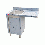 Gasfrit – Évier industriel en acier inoxydable 1 bac + 1 égouttoir, meuble et emplacement lave-vaisselle 1200×700×850+100 mm - inox gf1126