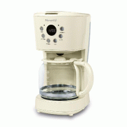 Menastyl - Cafetière retro 1.5l en polypropylène et acier inoxydable crème - 3256391050316