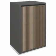 Meuble Vertigo T01 1 porte MDF naturel et anthracite - 60x47x93cm