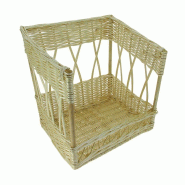 Porteuse à pain osier carrée Fougasse 47x40 - Porteuse à pain osier carrée Fougasse 47x40 -