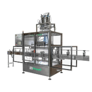 Remplisseuse linéaire  automatique premium Stoppil - jusqu'à 5000 bouteilles/heure - structure en Inox 304L