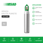 Xénon (Xe) SIAD - Gaz rare pour imagerie médicale, propulsion spatiale et éclairage automobile - bouteilles B50, B20 et B10 Xénon (Xe) SIAD - Gaz rare pour imagerie médicale, propulsion spatiale et éclairage automobile - bouteilles B50, B20 et B10