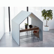 Table haute acoustique Hut Gem Gotessons avec cloisons et toit Table haute acoustique Hut Gem Gotessons avec cloisons et toit
