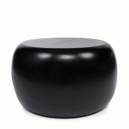 Bazar Bizar Table d’appoint en résine 70x70x40 cm noir - noir plastique BADE004B-70x40