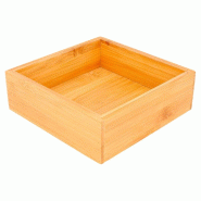 Boîte de présentation pour buffet en bambou naturel 15,5x15,5x5cm