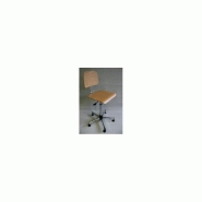 Chaise d'atelier en bois (patins - acier chromé) - chbn1121p
