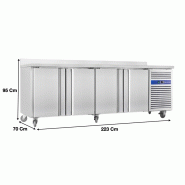 Desserte réfrigérée 700 4 portes négative - gn4200bt