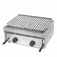 Grill gaz à pierres de lave L 600 mm réglables en hauteur Sofraca