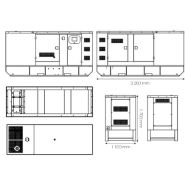 Groupe électrogène diesel stationnaire 165 kVA insonorisé industriel TIGER 165YC