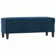 Helloshop26 - Banc banquette 100 x 35 x 41 cm velours bleu 02_0010543 - 3000580447766 Helloshop26 - Banc banquette 100 x 35 x 41 cm velours bleu 02_0010543 - 3000580447766