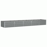 Helloshop26 - Jardinière moderne design industriel 400 x 80 x 45 cm pour intérieur extérieur en acier gris clair 02_0059193 - gris acier 3000240997525
